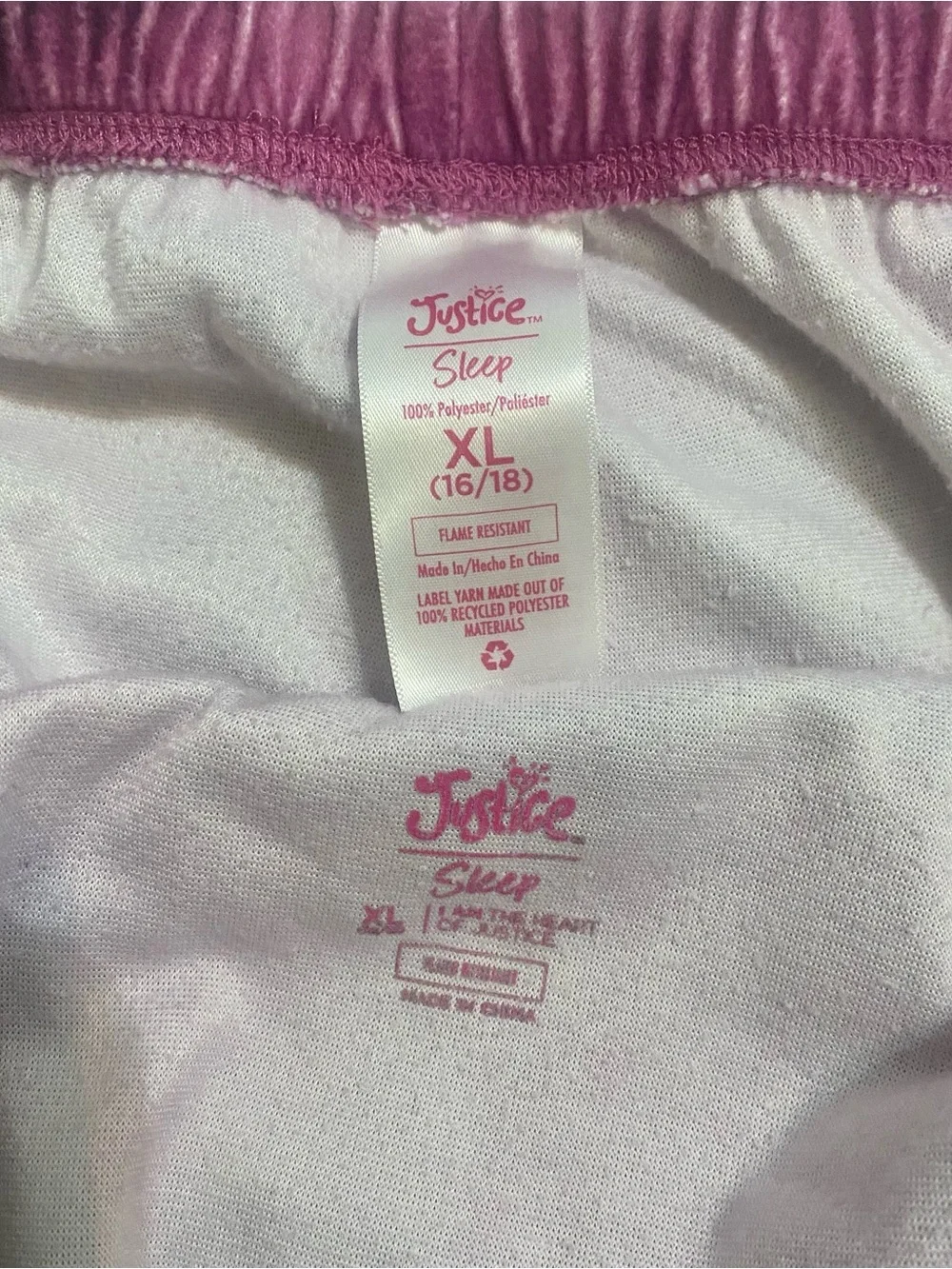 Justice Purple Tie-Dye Cat Sleepwear Set